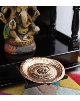 Copper Metal Puja Thali Copper Metal Puja Thali